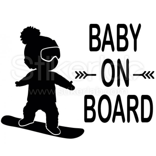 Baby on snowboard 2